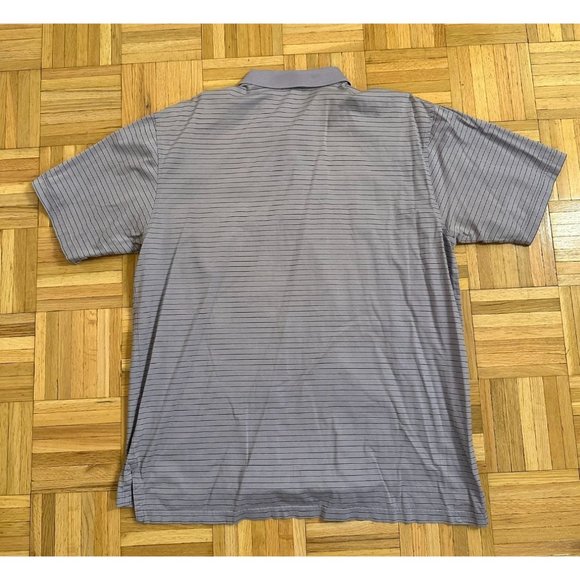 Peter Millar Maidstone Club Golf Polo Shirt Mens Large Purple Striped Cotton - Picture 6 of 6